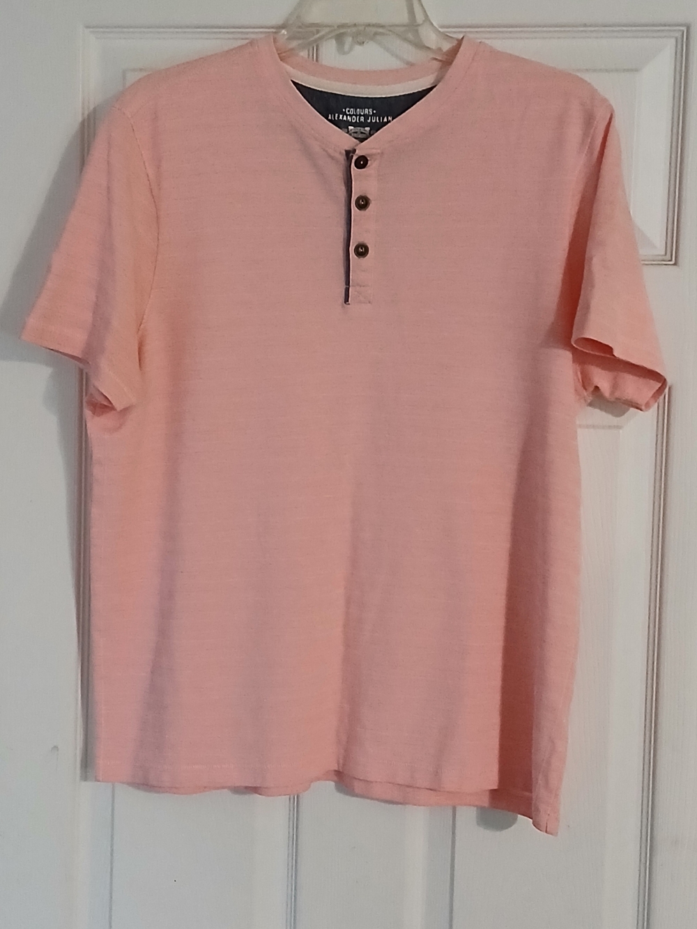 Alexander Julian Men’s Light Pink Short-Sleeve Henley